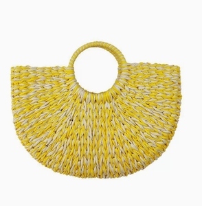 Vente en gros de <span class=keywords><strong>sac</strong></span> à main de plage en paille tissée pour l'été rétro pour femmes - Product Image 2