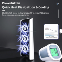 Ventilateur de refroidissement USB puissant pour PS5 PlayStation5, ventilateur de refroidissement externe pour console avec lumière LED, radiateur pour plateforme compatible