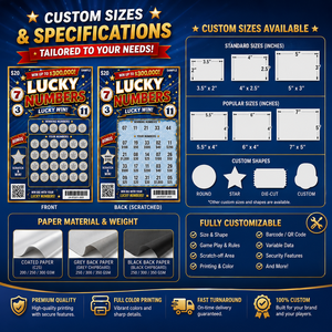 Boletos de Lotería Rasca y Gana con Temática de Números de la Suerte, Impresión Offset, Diseños Personalizados al por Mayor - Product Image 4