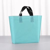 Sacs de courses en plastique HDPE réutilisables et imperméables avec poignées, imprimés, pour vêtements, commerce de détail et petites entreprises