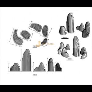 ANW9845 Sculpture Art Déco en Acier Inoxydable Personnalisée de Haute Qualité pour Projet de Décoration Architecturale Moderne Chine - Product Image 3