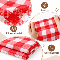 Nappes de table modernes à carreaux personnalisées, jetables, imperméables, en plastique, pour pique-nique et fête