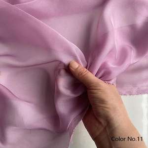 Tissu en mousseline de soie 100% 6 MM, léger, teint, fin, transparent, pour écharpe, robe <span class=keywords><strong>d</strong></span>'été - Product Image 3