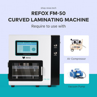 Máquina Laminadora y Desespumadora Todo en Uno FM-50 para Pantallas Curvas y Planas, Cilindro de Gran Diámetro para una Laminación Uniforme sin Burbujas