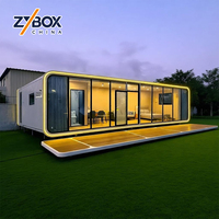 ZYBOX Maison Conteneur Préfabriquée Modulaire Mobile, Cabine Apple, Mini-Maison avec Salle de Bain pour Jardin, Villa, Marché