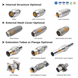 Tuyau d'échappement flexible personnalisé pour véhicules, pièces automobiles en acier inoxydable pour <span class=keywords><strong>BMW</strong></span> Ford, collecteur d'échappement pour moteur de voiture - Product Image 5