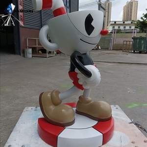 Escultura de Resina de <span class=keywords><strong>Cuphead</strong></span>, Decoración Espacial con Temática de Videojuegos, Artesanía Personalizada de Fibra de Vidrio (Éxito de Ventas en Oriente Medio y Europa) - Product Image 3