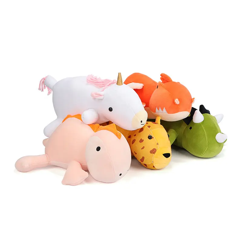 Wholesale customization kawaii unicorn cows stuffed baby toys sleeping comfort pillow