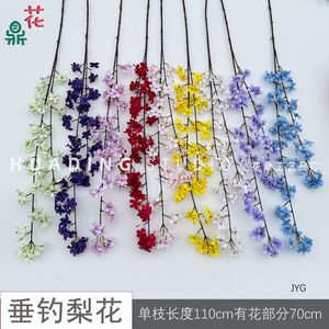Branches de fleurs de poirier artificielles en soie, décoration de mariage, ornement pour plafond haut, arrangement floral pour photographie - Product Image 2