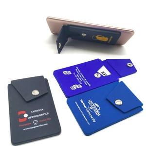 Custom Printed Logo Silicone Phone Secure Snap <strong>Button</strong> Closure Pocket with Stand Perfect for Carrying <strong>Identification</strong> Cards and Cr - Product Image 2