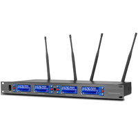 Mikrofon Headset Nirkabel DR2800 Biner UHF Harga Terbaik Mikrofon Logam dengan Lampu dan Pola Kardioid untuk Karaoke dan Penggunaan di Gereja