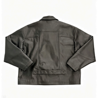 Fabrication sur mesure de vestes en cuir pour hommes, style streetwear tendance, avec boutons et fermeture éclair sécurisés