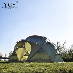 YGY Shelter G, 210T ไนลอน PU 4000มม. W/R,7001เสาอลูมิเนียม,แกลมปิ้ง,กลางแจ้ง,เต็นท์ร้อนพร้อมแจ็คเตา
