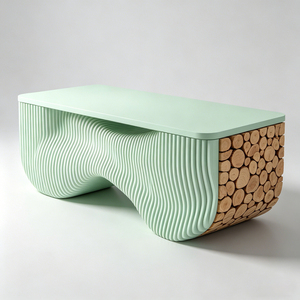 Bureau d'accueil en bois artisanal sur mesure pour centre de formation sportive, clinique, école, hall d'entrée, mobilier de réception - Product Image 5