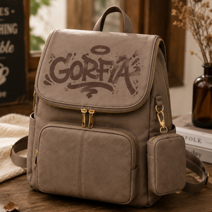 Mochila con estampado de gran capacidad y bolsillo frontal con cremallera, mochila minimalista de mano para mujer, bolsa de compras diaria, <span class=keywords><strong>color</strong></span> <span class=keywords><strong>rosa</strong></span> - Product Image 4