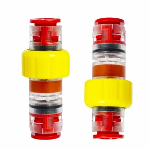 factory supply high quality transparent plastic gas air water block connector HDPE microduct connector