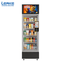 Máquina Expendedora Inteligente LERKE, Refrigerador Inteligente de Tamaño Pequeño en Oferta, Micro Expendedora Inteligente de Frutas para Mercado con Lector de Tarjetas