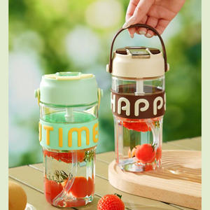 Happy Time Fruit Infusion Pitcher <b>750ml</b> Tritan Portable <b>Water</b> <b>Bottle</b> For Women Travel Cute Design - Product Image 3