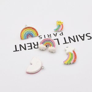 จี้เรซิ่นสีรุ้งหลากสีสันสำหรับทำเครื่องประดับ DIY ต่างหู สร้อยคอ สร้อยข้อมือ พวงกุญแจทำมือ อุปกรณ์เสริม จี้ห้อย - Product Image 5