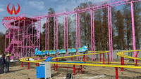 Montagnes russes mobiles à glissière Dragon pour parc d'attractions avec remorque intégrée