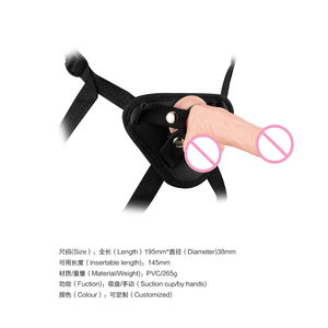 Godemichet Strap-On Femme en PVC avec Ventouse, Godemichet Réaliste Portable avec Harnais et Ceinture, Jouet Sexuel Lesbien pour Femme - Product Image 2