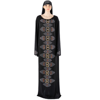 Fabrik benutzer definierte Afro amerikaner New Arabic Style Abaya Boubou Plus Size Frauen Damen Long Muslim Kleid