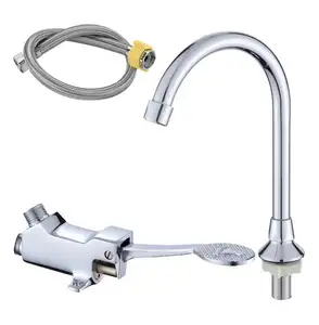 Brass Foot Operated Foot Pedal Taps Pedal Touch Less Basin faucets mixers taps Medical Faucet