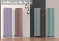 Radiateur chauffe-serviettes mural vertical hydronique à panneau plat en acier double, service OEM ODM