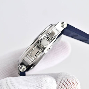 Reloj de Lujo para Hombre de Alta Calidad, Cronógrafo Automático de Élite, Cristal de Zafiro, Luminoso, Resistente al Agua, con Fecha, Esfera Azul, Correa de Goma Azul - Product Image 5