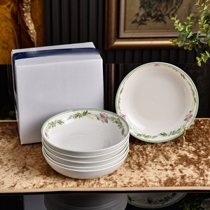 Juego de Vajilla con Plato de Arroz Pintado a Mano con Flores y Mariposas Estilo Pastoral, en Oferta - Product Image 5