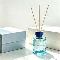 Diffuseur à bâtonnets en rotin, désodorisant d'intérieur, bouteille en verre coloré, parfum longue durée pour la décoration intérieure