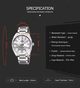 Reloj de Pulsera de Cuarzo de Lujo para Hombre <span class=keywords><strong>NAVIFORCE</strong></span> <span class=keywords><strong>9038</strong></span>, Resistente al Agua, de Acero Inoxidable, con Esfera de 40 mm de Diámetro, Estilo Deportivo, Casual y de Negocios - Product Image 6