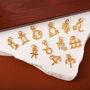 Oferta Especial: Colgante de Acero Inoxidable con Baño de Oro de 18k, Serie 12, Signo Zodiacal <span class=keywords><strong>Aries</strong></span>, para Fabricación de Joyas al por Mayor - Product Image 4