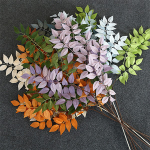 Feuilles de Trompette Artificielles en Gros, Plantes Vertes pour Décoration Douce Maison et Mariage, Feuilles de Ficus Artificielles - Product Image 5