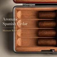 Mini Humidor Portable en Aluminium Aviation - Boîte de Rangement Scellée avec Doublure en Cèdre Espagnol pour Voyage, Cadeau de Poche pour Hommes
