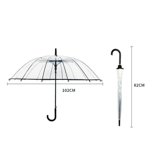 <span class=keywords><strong>Parapluie</strong></span> <span class=keywords><strong>transparent</strong></span> à 16 baleines en POE, ouverture automatique, avec logo personnalisé OEM, pour mariage, photographie de mariée, vente en gros - Product Image 5