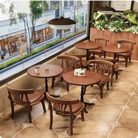 Tables et chaises de restaurant rétro américaines, table à manger, chaise de salle à manger, ensemble de restaurant, mobilier de restaurant, bancs de restaurant