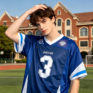 Customizable Streetwear Fashion Fan Jersey ODM Factory Direct Custom Logo Game Day Casual Soccer Jersey for Fans - Product Image 1