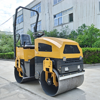 Mini-compacteur routier à double tambour hydraulique complet de 1 à 2 tonnes, moteur diesel Changchai, pour compactage d'asphalte