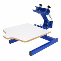 Máquina de serigrafía de 1 estación y 4 colores para camisetas, con paleta extraíble para prensado DIY