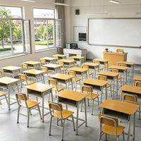 Meubles de classe modernes, ensemble bureau et chaise pour un seul élève, table d'étude en contreplaqué pour enfants, pour l'école et la maison, OEM ODM
