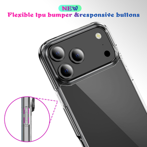 เคสใสสำหรับ <span class=keywords><strong>iPhone</strong></span> 18 Pro Max บางเฉียบ ป้องกันรอยขีดข่วน TPU+อะคริลิก ป้องกันแรงกระแทก สำหรับ <span class=keywords><strong>iPhone</strong></span> 18 17 16 15 14 13 12 11 - Product Image 4