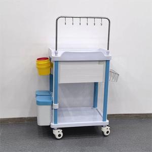 Ziekenhuismeubilair 5 Lades Medische Anesthesie Trolley Plastic Nood Trolley Infusiepomp Trolley - Product Image 4