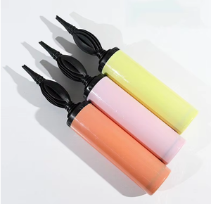 Bomba de Globos Manual Doble Profesional Verde y Morada, Inflador de Globos Portátil de Plástico, Bomba de Aire Manual para Fiestas - Product Image 6