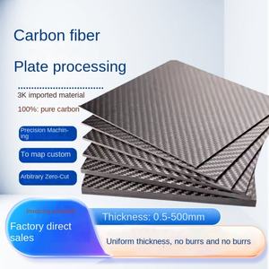 Feuille de fibre de carbone personnalisée à faire soi-même, techniques de tissage importées, gravure CNC de précision, modèle complet d'accessoires, traitement sans découpe - Product Image 1