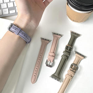 <span class=keywords><strong>Correa</strong></span> de cuero delgada de moda para <span class=keywords><strong>Apple</strong></span> <span class=keywords><strong>Watch</strong></span> Band 44mm 40mm 41mm 49mm 42 45mm 46mm pulsera de mujer IWatch Serie 9 8 7 Ultra 2 - Product Image 1