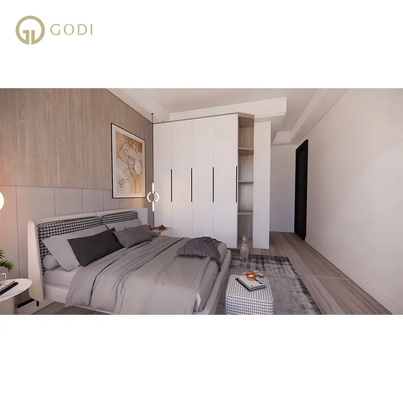 GODI Customized Bedroom Storage System Amoires Wardrobe Luxurious Women Dressing Room Walk In Closet