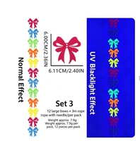Guirlande suspendue en feutre effet diamant arc-en-ciel néon, luminescente sous lumière noire UV, pour décoration murale de fête fluo