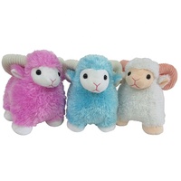 Aika Wholesale Super Soft Plush Fluffy Ram Sheep Stuffed Animal Cotton Fabric Accessories Promotional Toys Bulk