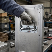 Poignée de levage moderne à ressort pour armoire, poignée de levage encastrée d'angle, poignée de levage à tige, boucle de conteneur de grande taille, en acier, facile à utiliser